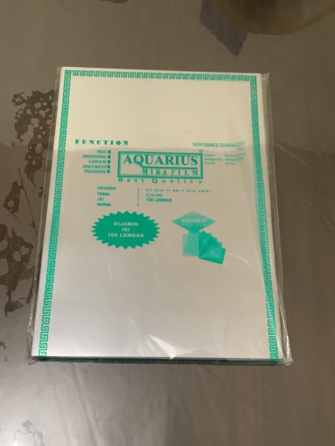 

Sale Plastik Mika Jilid Aquarius tebal 0.10 mm A4