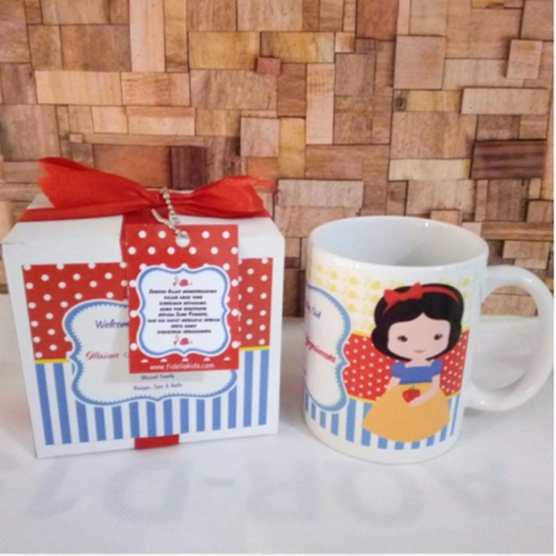 Promo. Mug Souvenir Ulang Tahun Anak. Souvenir Mug ulang tahun anak. Souvenir aqiqah murah