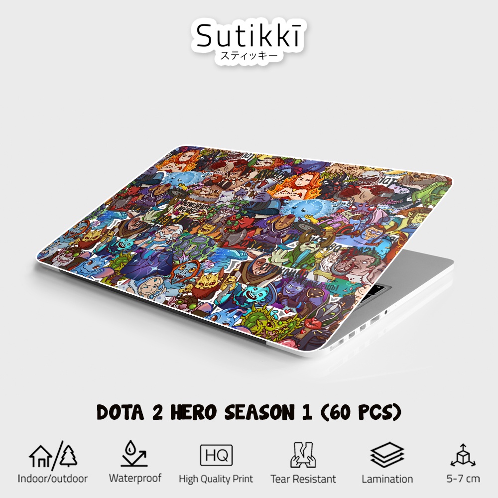 Sutikki | Sticker Pack Dota 2 Steam Icefrog Warcraft Pudge Laptop Dota2 Game Stiker Laptop Vinyl Handphone Notebook