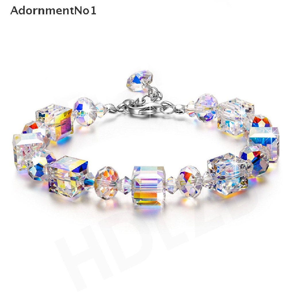 (AdornmentNo1) Gelang Tangan Kristal Aurora Borealis Untuk Wanita