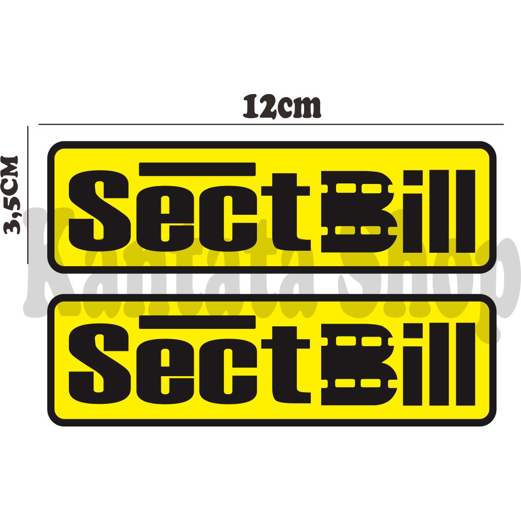 

stiker sectbill isi 2pcs uk 12cm x 3.5cm