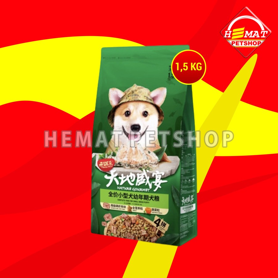 Kitchen Flavor Small Breed Dog Food Dry Puppy Makanan Anjing 1.5 KG