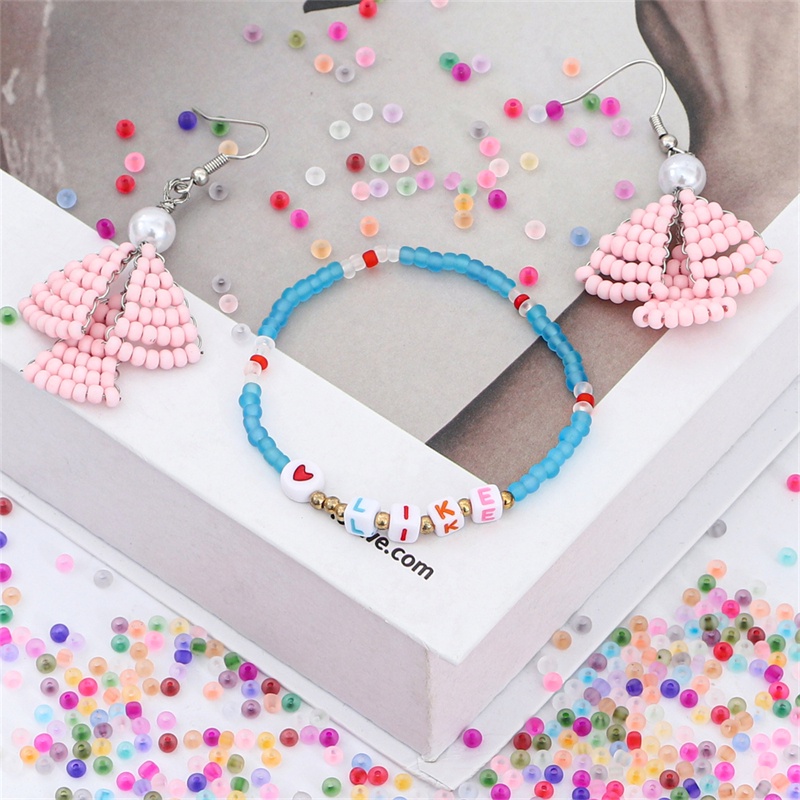 660pcs Manik-Manik Kaca Frosted Bening Ukuran 2mm Untuk Membuat Perhiasan Kalung / Gelang Handmade