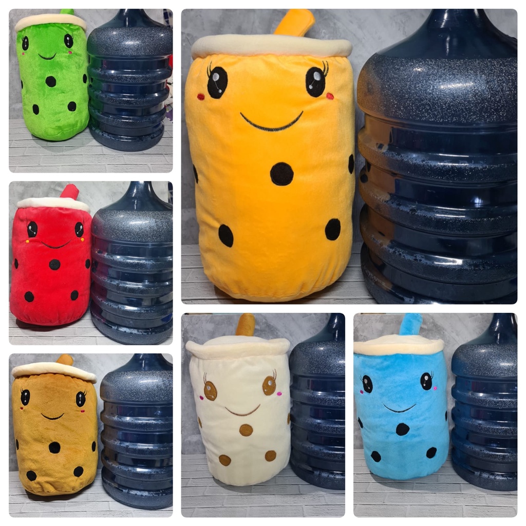 Boneka Boba Jumbo Besar 45cm Ukuran Galon boneka boba milk tea size besar