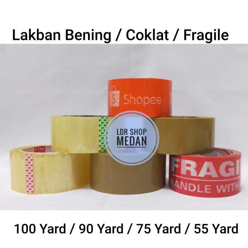 

Lakban Bening / Lakban Coklat / Lakban Fragile size 48 mm (1 biji)