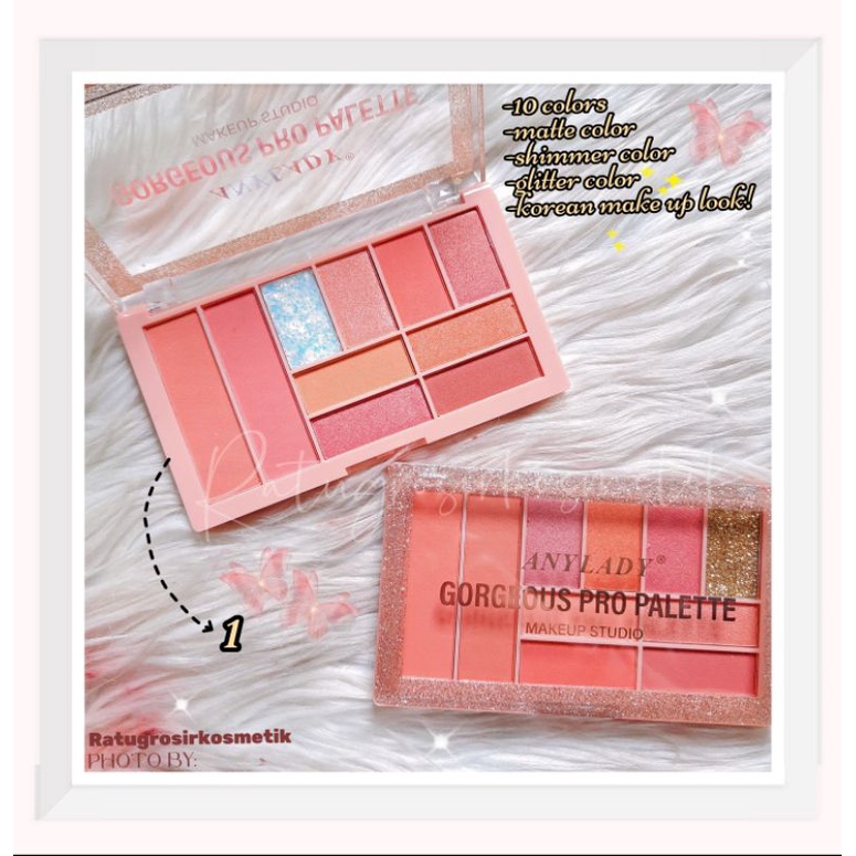 PROMO!!!EYESHADOW &amp; BLUSHER GORGEOUS PRO PALETTE ANYLADY NO.792/PEACH NO.792B