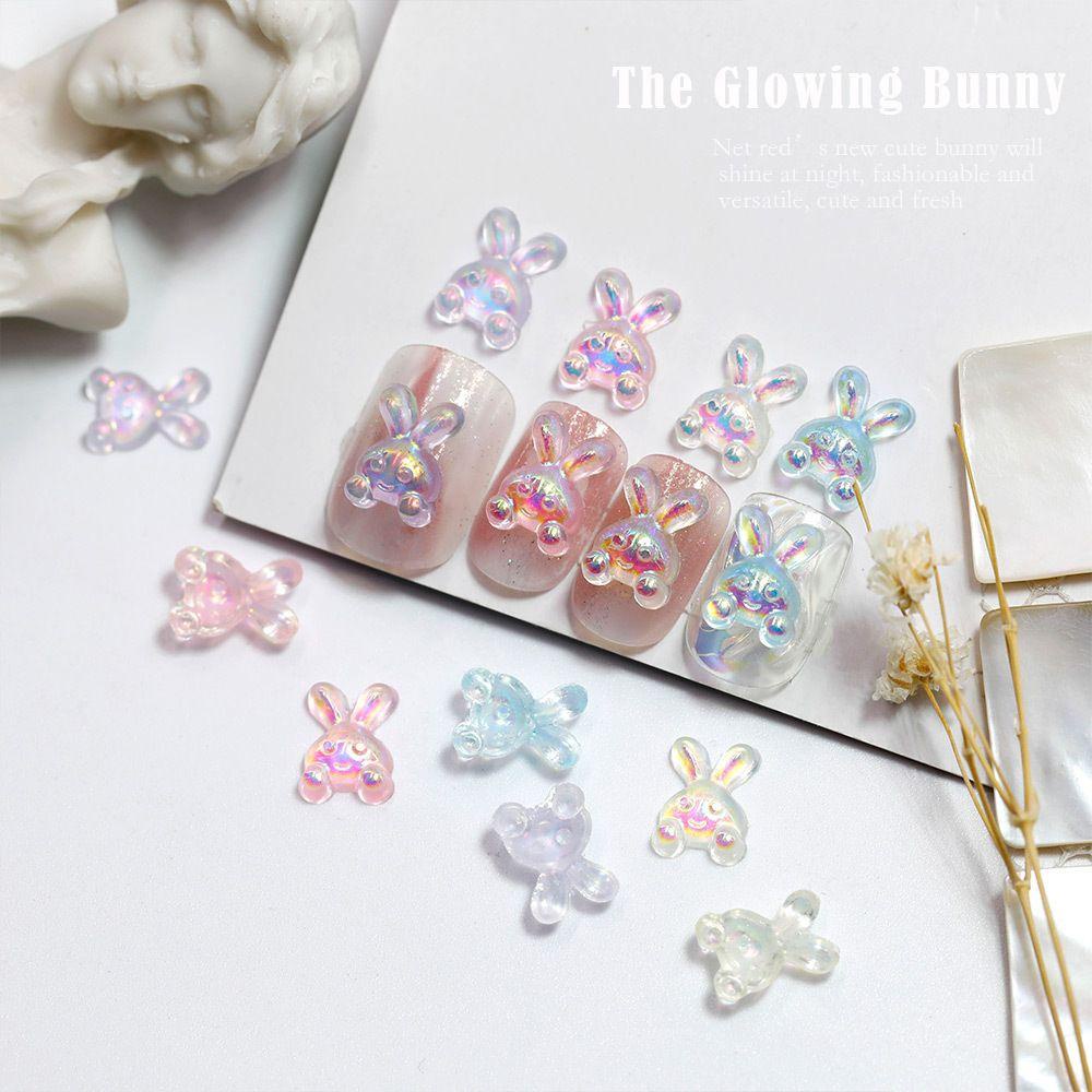 Mxbeauty Bercahaya Dekorasi Nail Art 100 Pcs Kartun Glitter Perhiasan Kuku Berlian Kawaii Nail Art Ornamen DIY Manicure Aksesoris