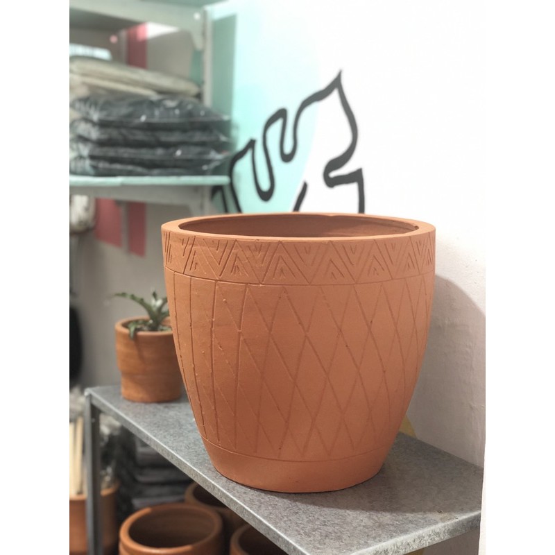 Pot Terakota / Pot Gerabah / Pot Teracotta / Pot Monokrom Besar 2