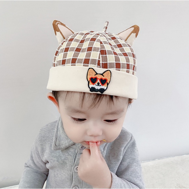 Topi Anak Bayi Laki Laki Perempuan Motif Kuping Anjing Lucu Aksesoris fashion pakaian anak HTX