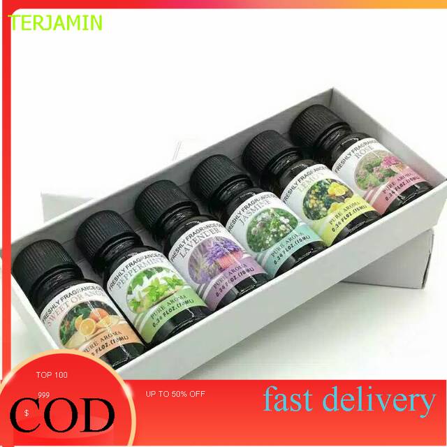 Minyak Aroma Terapi Essential Oil 10ml x 6pcs shoopemall