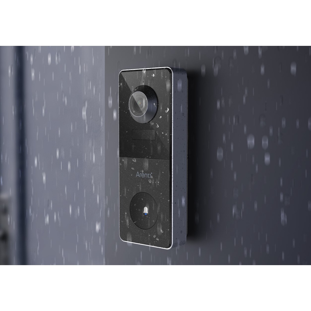 ARENTI VBELL1 CCTV Outdoor Battery-Powered 2K Wi-Fi Video Doorbell With Wireless Chime