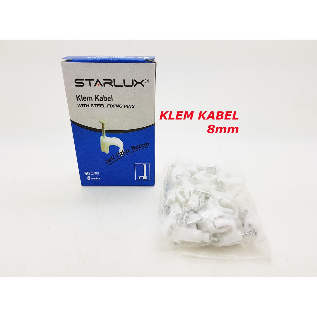 Klem Kabel Paku Beton No 8 Diameter Paku 8mm Merk STARLUX