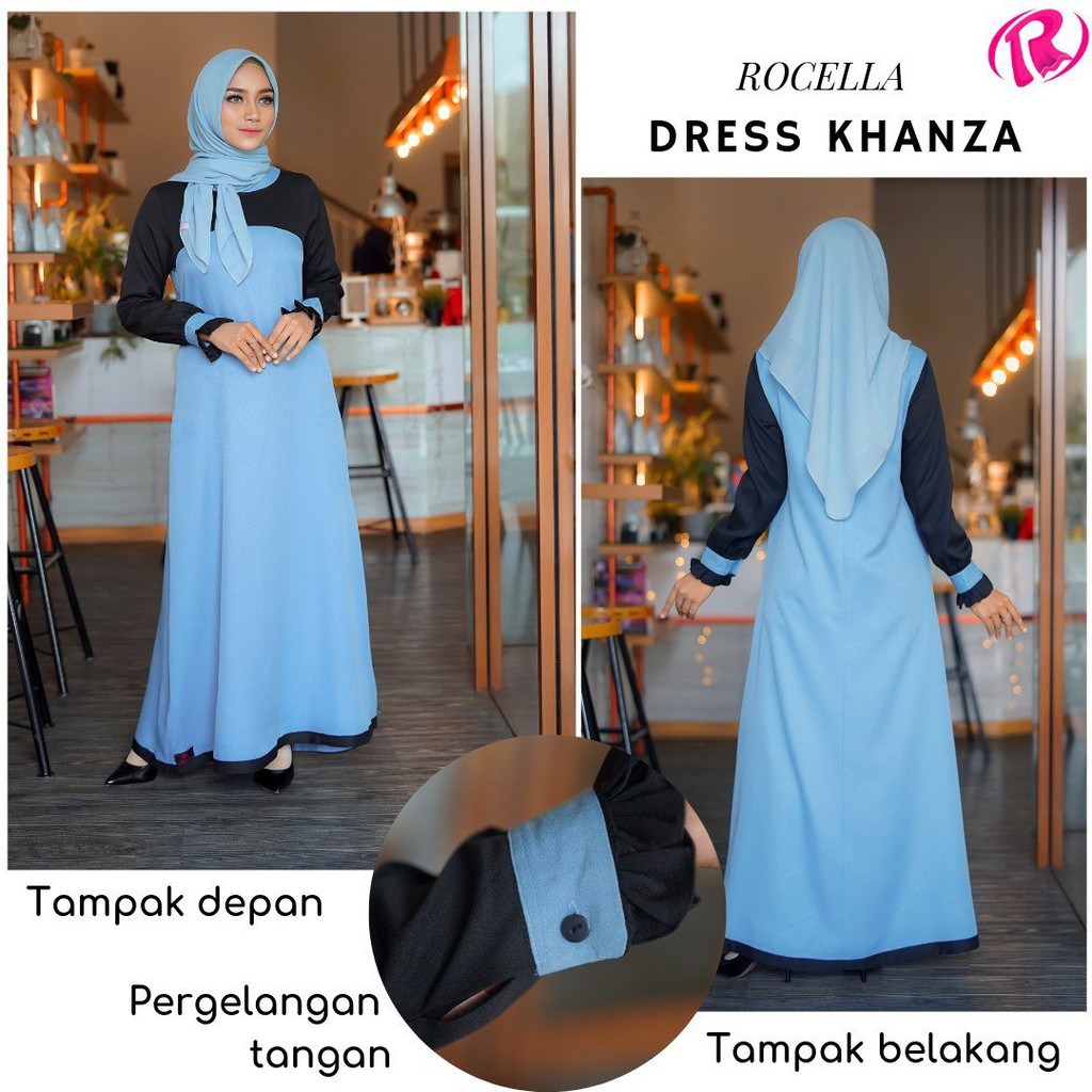 Dress Muslim Wanita Jumbo - Gamis Jumbo Terbaru 2021 - Dress Khanza Rocella