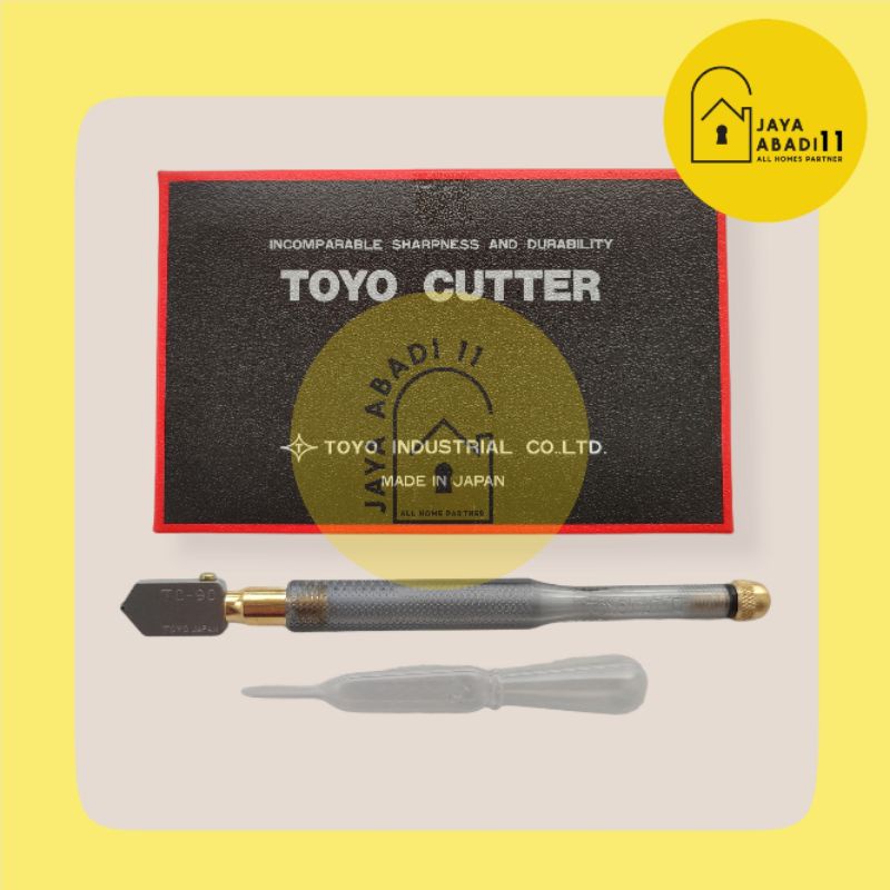 

Pemotong Kaca/Glass Cutter/Pisau Kaca merk TOYO TC-90 Asli Jepang Harga per Biji