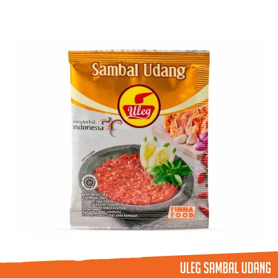 SAMBAL UDANG ULEG FINNA 15GR ISI 10 SACHET HALAL