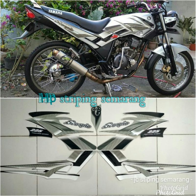 Striping Yamaha Scorpio kotak 2004 Silver