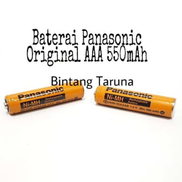 Baterai AAA Charge Panasonic 550mAh Baterai Ni-Mh HHR-55AAAB