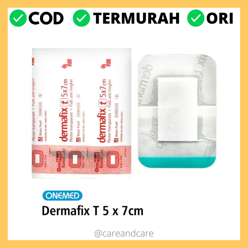 1 lembar - Dermafix 5x7 cm Plester transparan