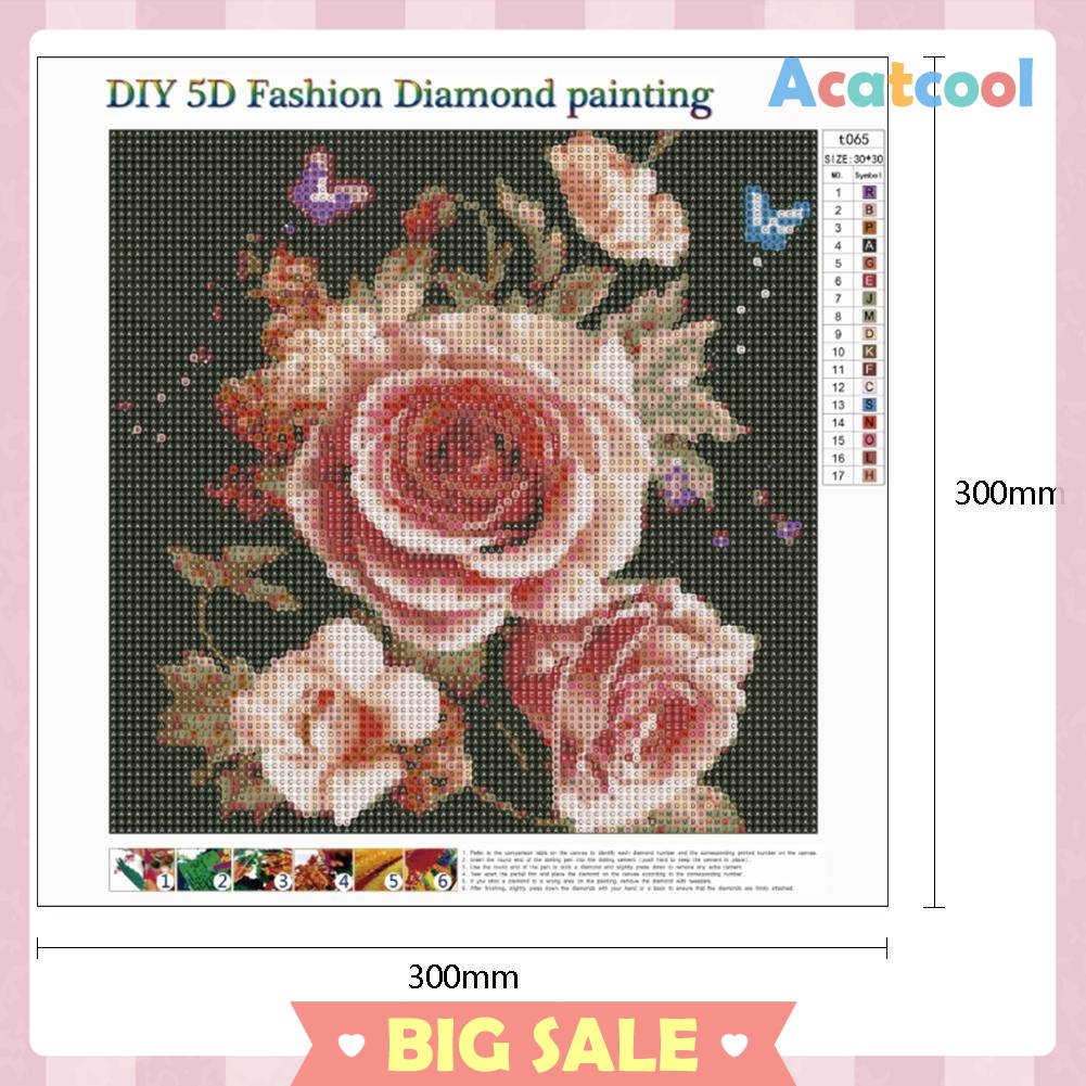 5D DIY Full Drill Diamond Painting Warm Flowers Cross Stitch Embroidery Kit