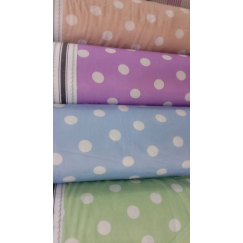 { Meteran 0.5 } Kain Rayon Viscose Motif Polkadot Besar