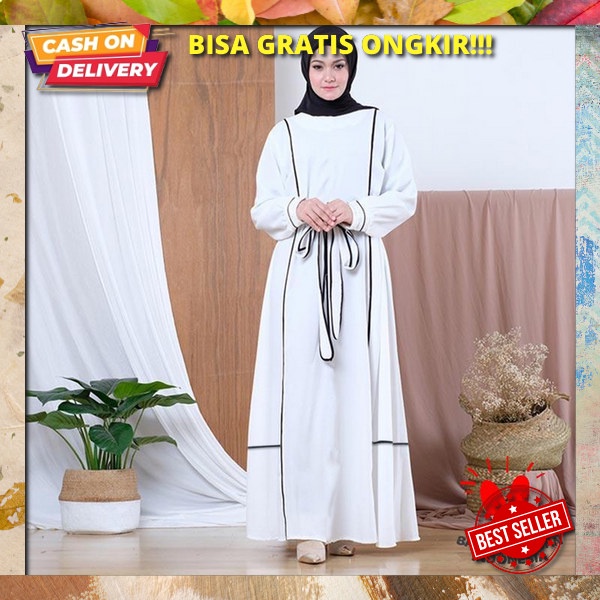 Baju Gamis Remaja Wanita Dewasa Lebaran Terbaru 2022 Maxi Rafania Busui Model Kekinian Ready Ukuran 