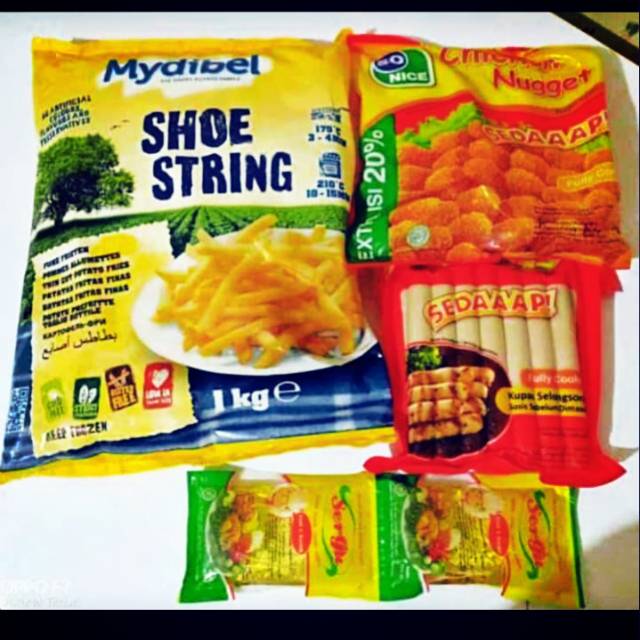 

Paketan kentang1kg +nagets sonice+sosis sonice
