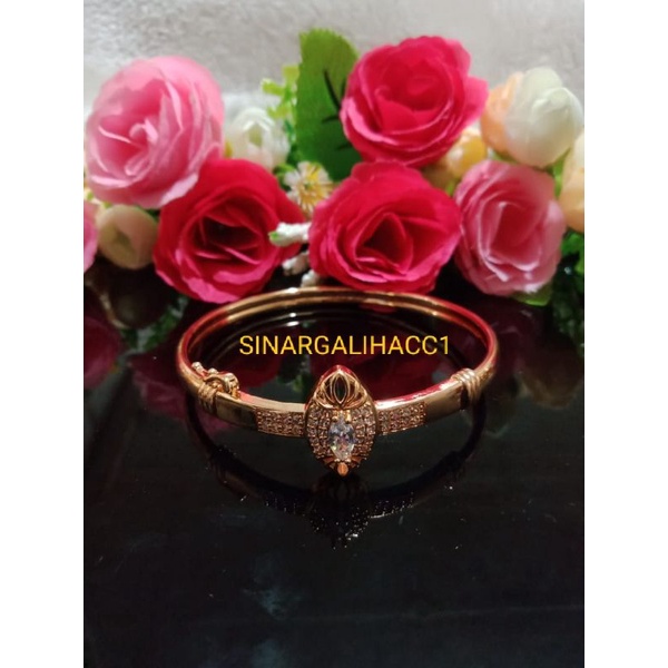 perhisan xuping mewah gelang  cantik lapis mas 24 karat
