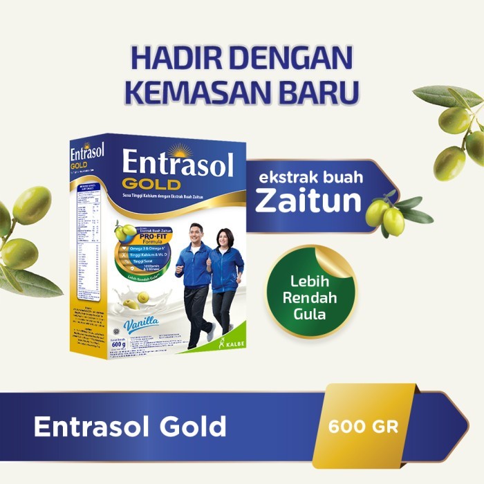 

Entrasol Gold Vanila - Coklat 600 Gr / Susu Orang Tua / Susu Lansia