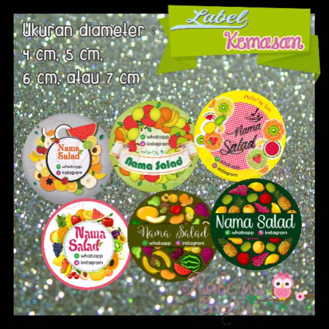 Sticker Kemasan Salad Buah 2 Shopee Indonesia