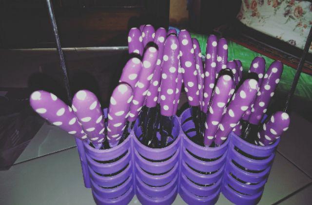 Sendok Garpu Pisau Polkadot Alat Makan Set Lengkap 24 Pcs