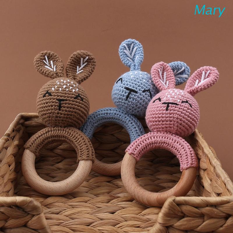 Mary Mainan Teether Bayi DIY Bahan Kayu Beech