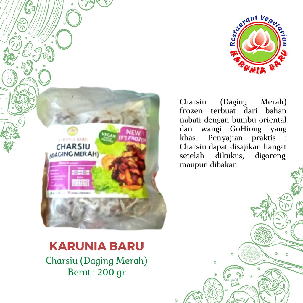 

KARUNIA BARU Charsiu (Daging Merah) vegan 200 gr