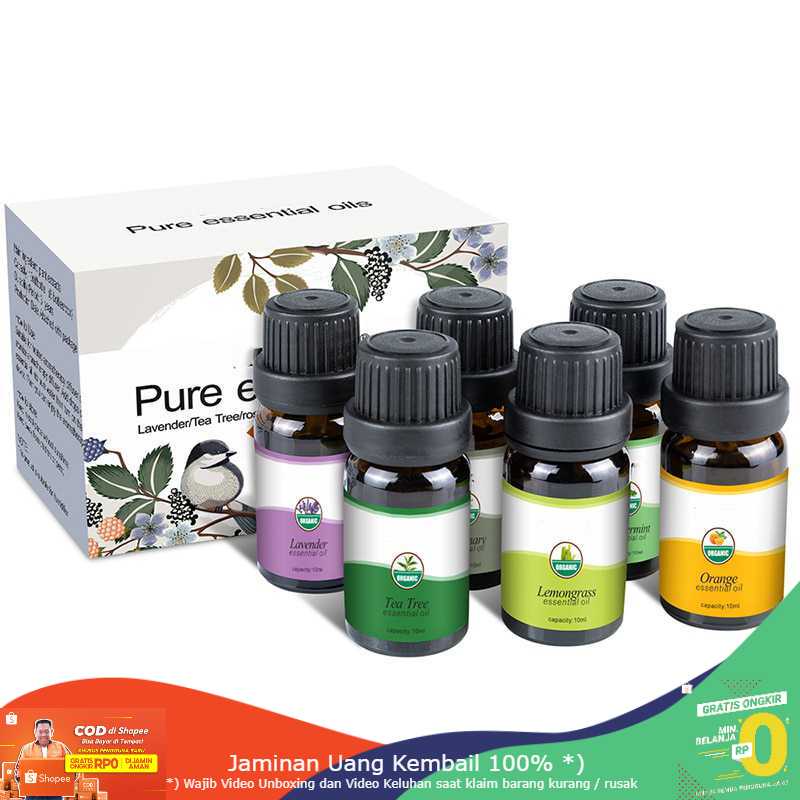 (BISA COD) RVOSTR  HUMI Pure Essential Oils Minyak Aromatherapy 10ml 6PCS - K-E7