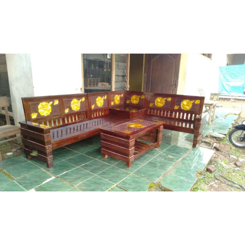 Kursi sudut asli jati murah