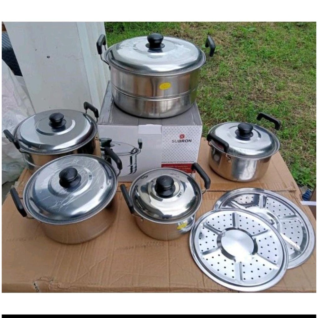 Cookware Set Panci + Steamer Stainless Subron