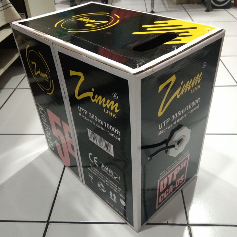 ZimmLink kabel lan UTP CAT5e CCA-OS Outdoor Single Jacket 305m/1000ft
