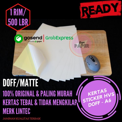 

Kertas Stiker HVS A6 500 lembar / Stiker A6 Doff