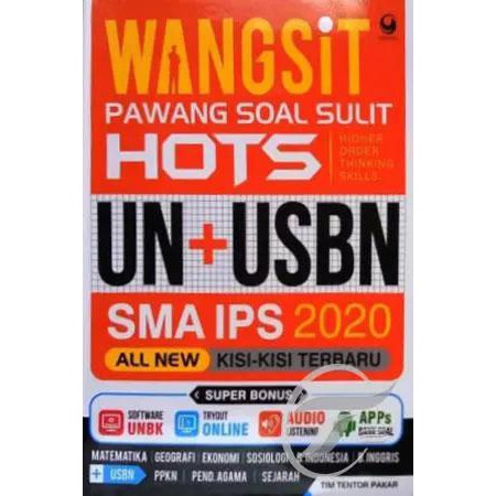Buku Terlaris Wangsit Pawang Soal Sulit UN + USBN 2020 (100% Original )-SMA IPS