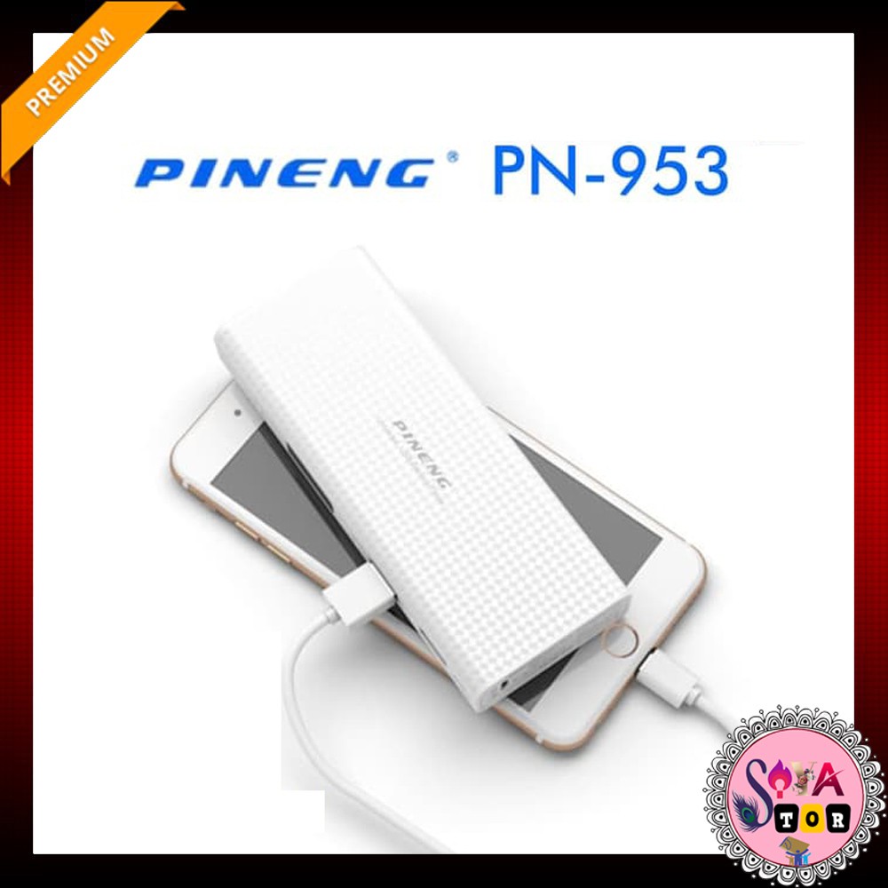 Pineng PN-953 Powerbank Pineng PN 953 Power Bank 10000 mAh White Top Brand powerbank di Asia