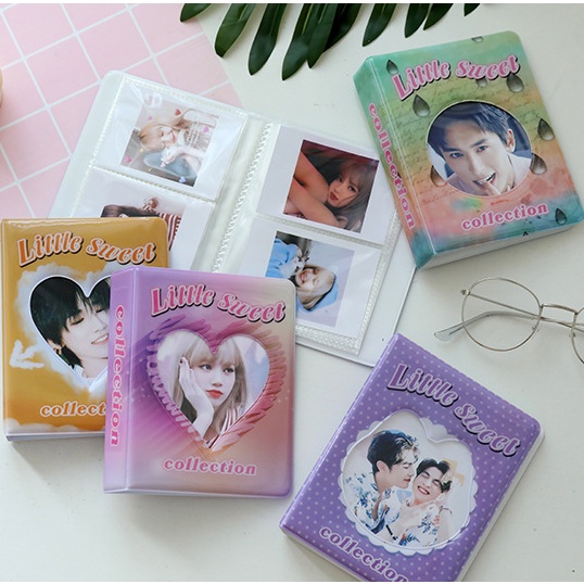 Ins 64kantong 3inch Album Foto Lengan Transparan Card Holder Untuk Kpop Photocard Lomo Card