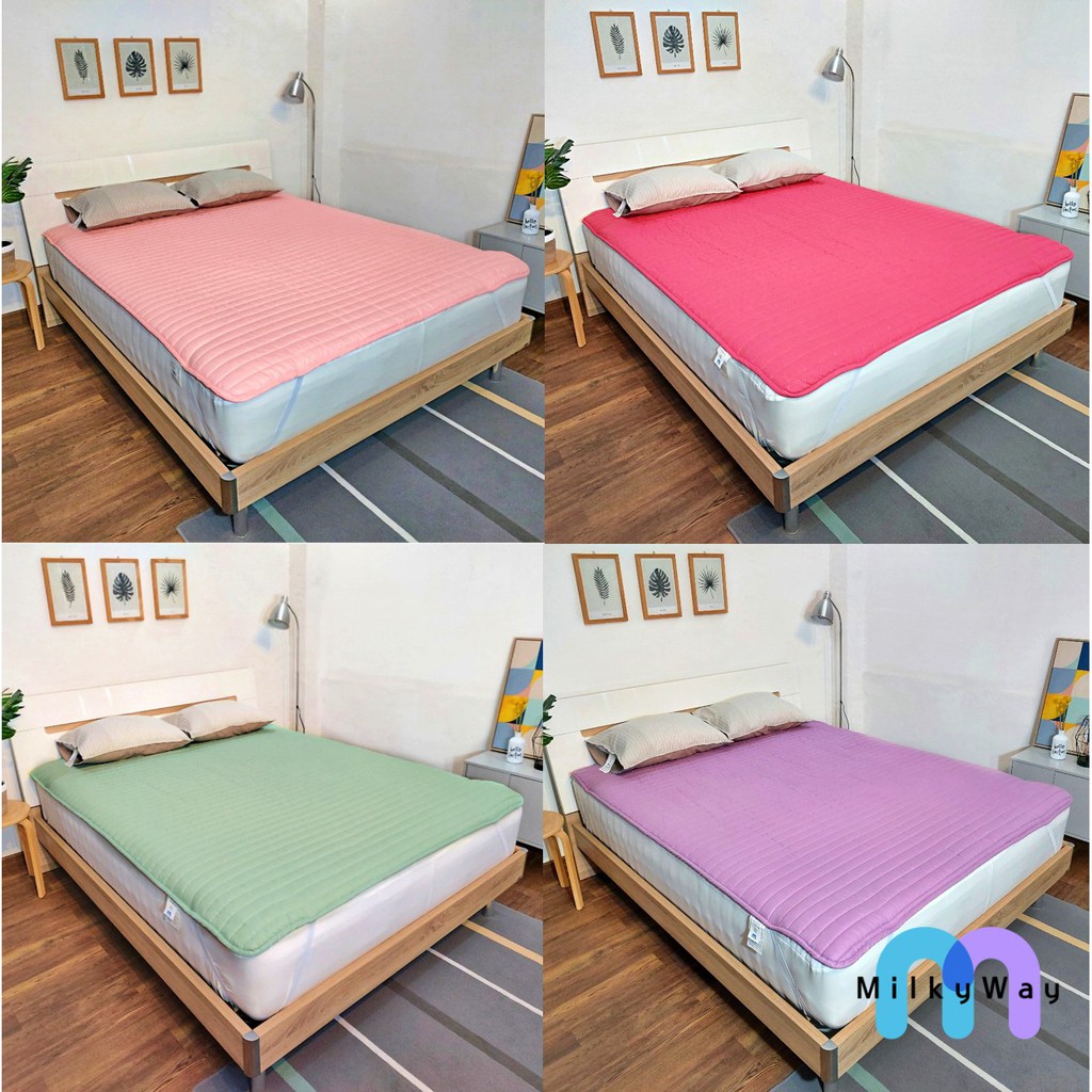 [MilkyWay] Color Mattress Protector / Pelindung Kasur Warna │ Size: (120 x 200) ─ (180 x 200) cm