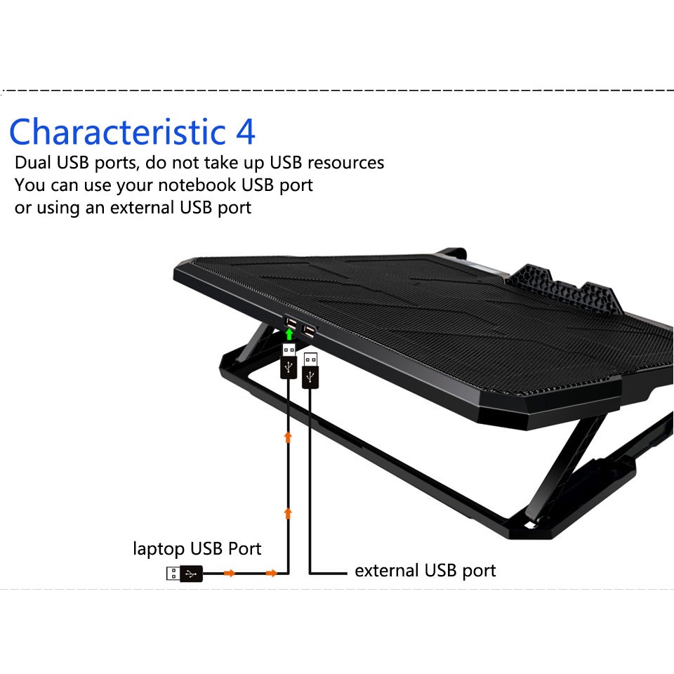 Cooling Pad / Alas Tatakan Kipas Pendingin Laptop 6 Fan Ice Coorel Cool Pad