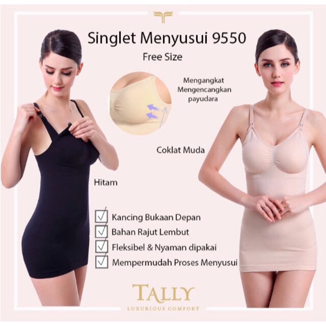 Singlet Bra BH Menyusui Maternity Bra Lembut Tally S 9550 / 9552