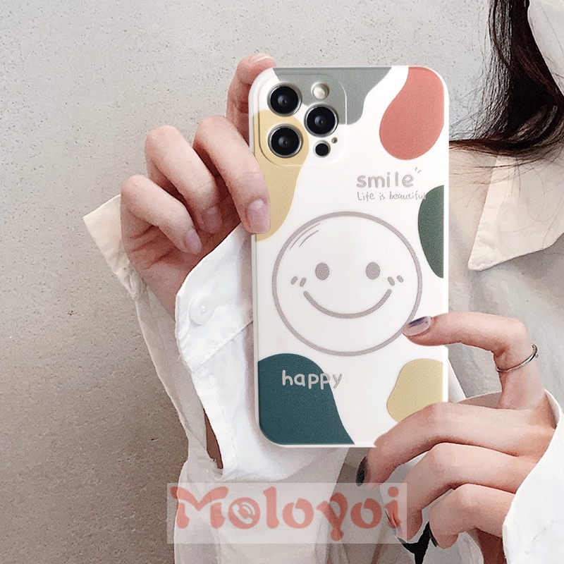 Soft Case Tpu Motif Smile Untuk Iphone 8 6 6S 7 Plus 13 11 12 Pro Max Xr X Se 2020 Xs Max