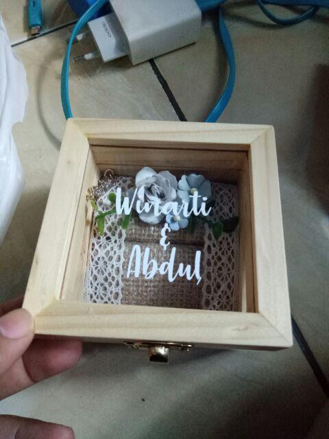 Kotak Cincin Kayu . Kotak Mahar . Ring Bearer . Kotak Cincin Terrarium . Mahar . Seserahan