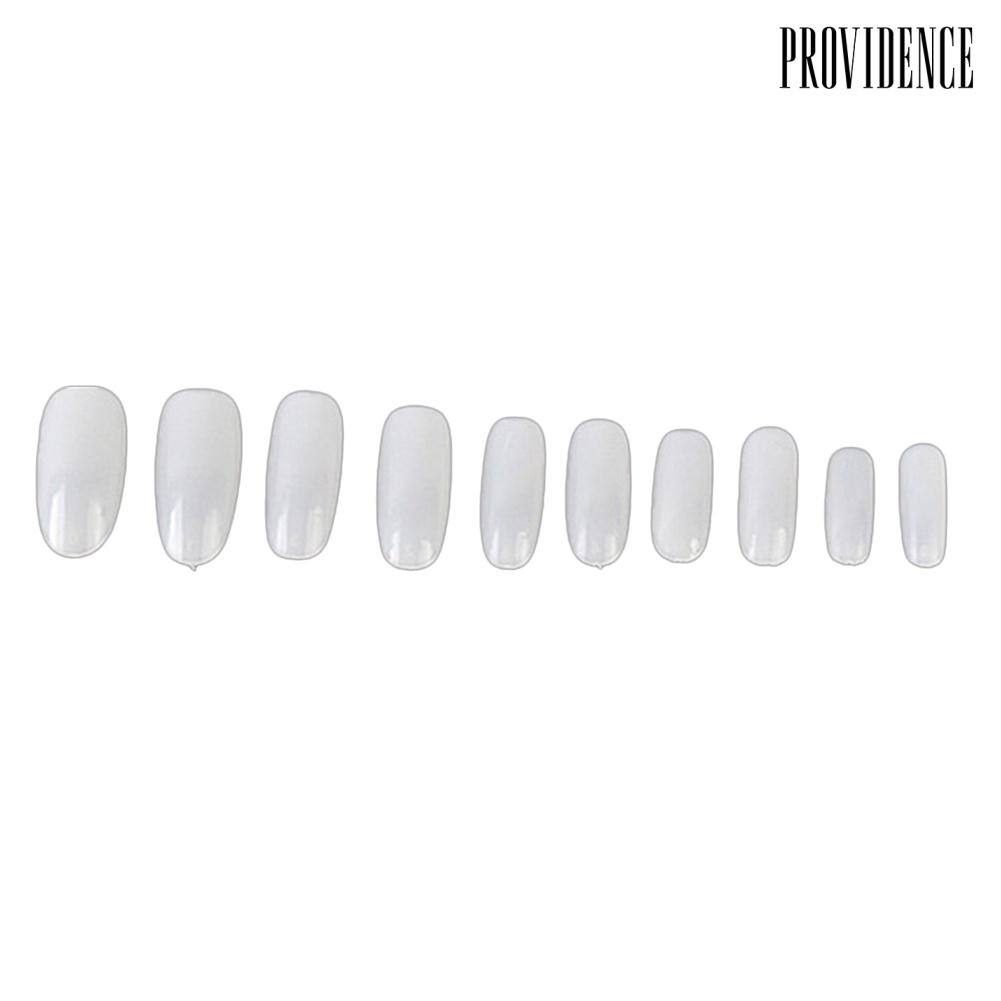 Providence 500Pcs Oval Shape Fake Nail Art Tips Full Cover Faux Fingernails Manicure Decor