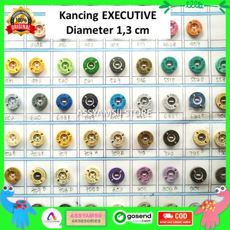 Kancing executive Baju Kemeja Hem Tunic Tunik