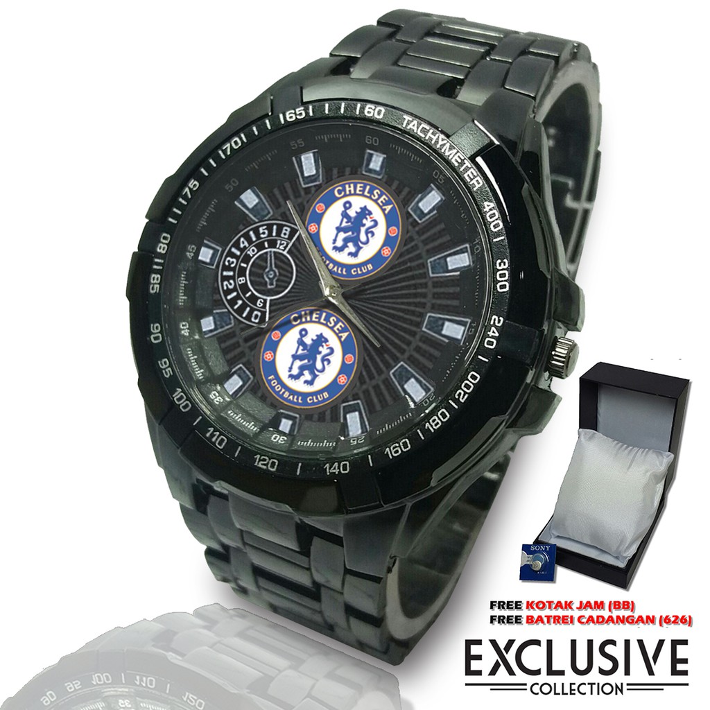 (Bagus Bossku) Jam CHELSEA Rantai Sport