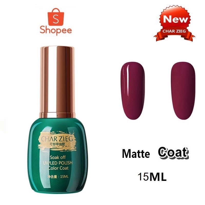 CHARZIEG KUTEK GEL POLISH CHARZIEG TOP COAT BASE COAT CHARZIEG ZIMER TOP COAT CHARZIEG BASE COAT 15ml REINFORCE GEL PRIMER KUTEK GEL TAHAN 2 BULAN NAIL ART GEL POLISH