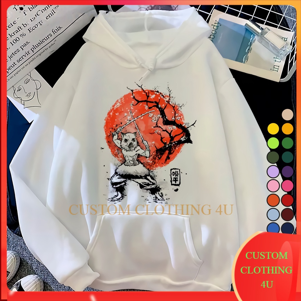 TANJIRO INOSUKE Jaket Hoodie Sweater Anime DEMON SLAYER 12 - kimetsu no yaiba inosuke hashibira lucu